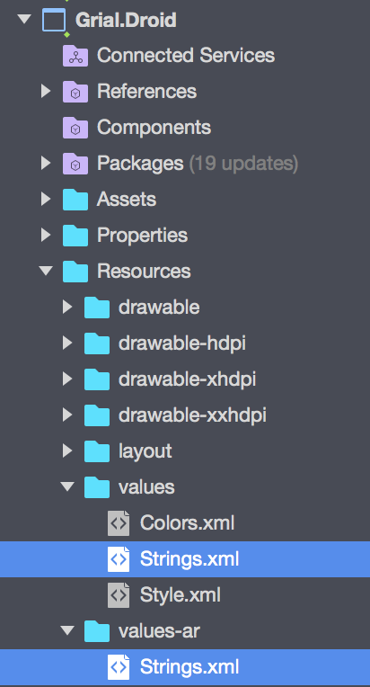 Android languages